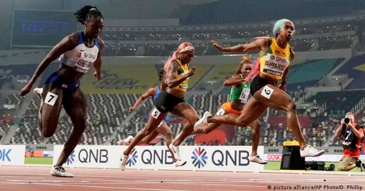 100米 - Shelly-Ann Fraser（牙買加），10秒67。